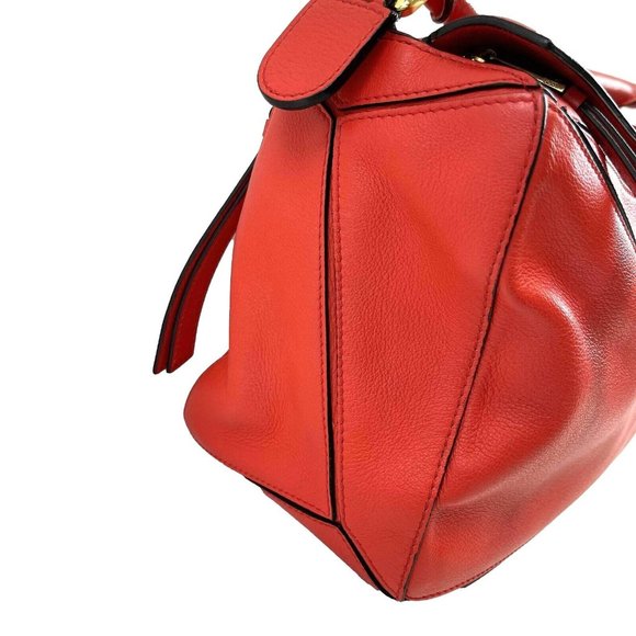 Loewe Puzzle Scarlet Medium Handbag Excellent - Picture 10 of 14